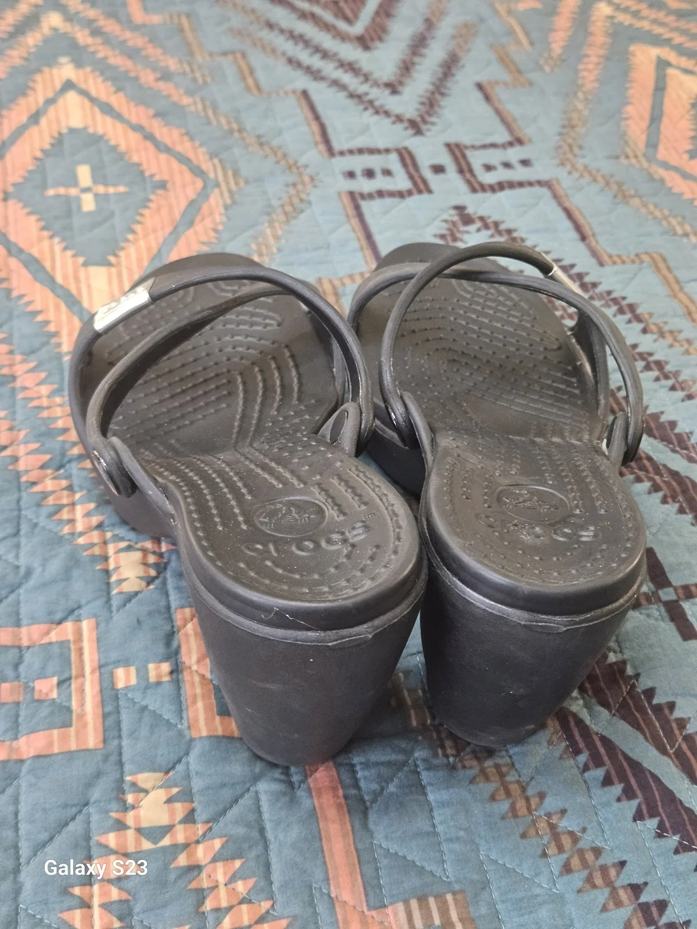 Crocs Womens Black Platform Clog Sandals‎